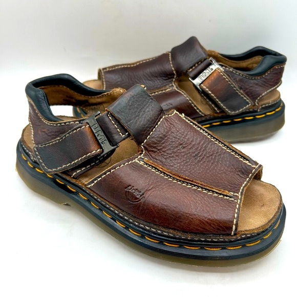 RARE Vintage Dr Martens Fisherman Sandals England
Brown Leather Chunky SZ 9 Y2K - Picture 6 of 15